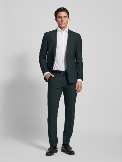 Roy Robson Slim Fit Anzug aus Schurwoll-Mix mit Pin am Revers Dunkelgruen 1