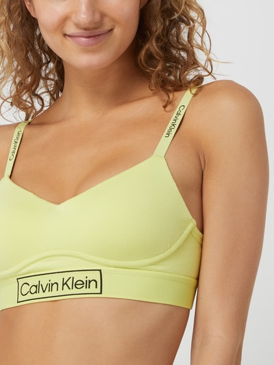 Calvin Klein Underwear Bralette met gewatteerde cups  Neongeel gemêleerd - 3