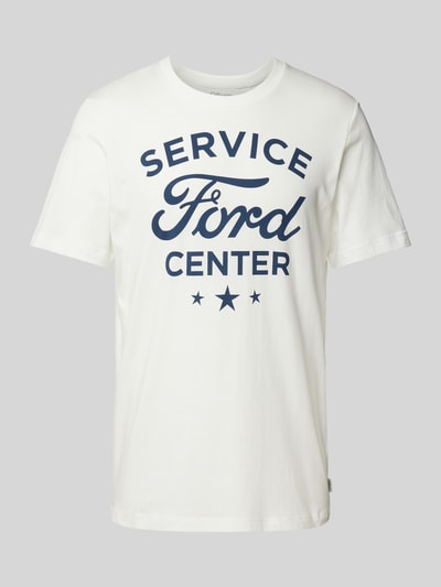 s.Oliver RED LABEL Regular Fit T-Shirt aus reiner Baumwolle mit Ford®-Print Weiss 2