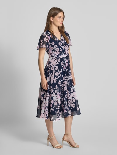 Christian Berg Cocktail Cocktailkleid in Wickel-Optik Dunkelblau 1