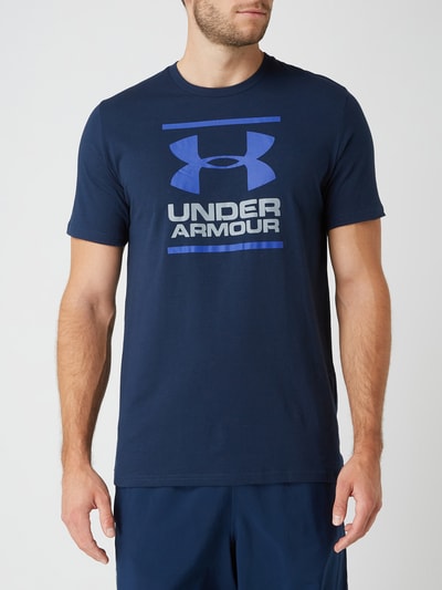 Under Armour T-shirt o kroju loose fit z nadrukiem z logo – HeatGear® Granatowy 4