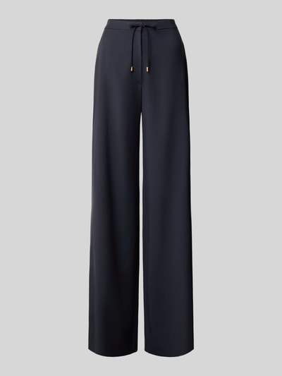 Max Mara Studio Wide Leg Stoffhose aus reiner Schurwolle Modell 'MSTCRISMA' Marine 2
