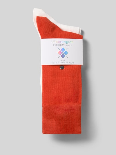 Produktfoto, Socken mit Logo-Applikation im 2er-Pack von Burlington für Herren aus elastischem Baumwoll-Mix, Kontrastfarben, Elastischer Bund