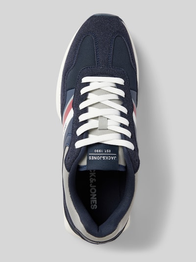 Jack & Jones Sneakers met labelpatch en -print, model 'BOSTON' Marineblauw - 3