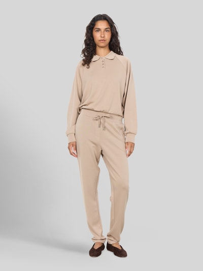 Soyaconcept Spodnie dresowe o kroju regular fit z mieszanka modalu model 'SC-BANU 157' Camel 1