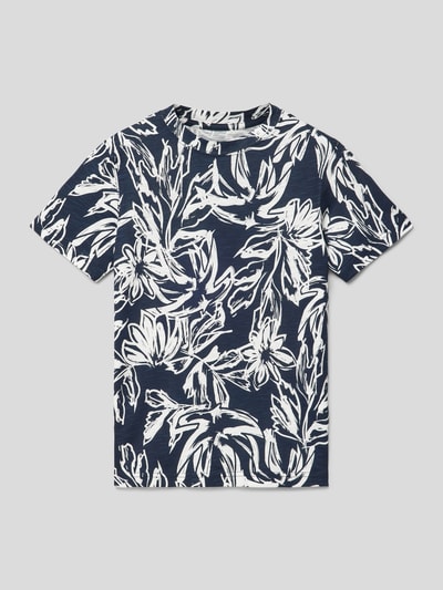 Jack & Jones T-shirt met gebloemd motief Marineblauw - 1