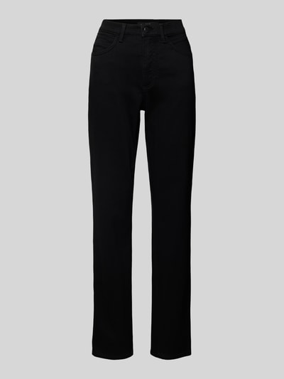 Brax Slim fit jeans met riemlussen, model 'Style.Carola Thermo' Zwart - 2