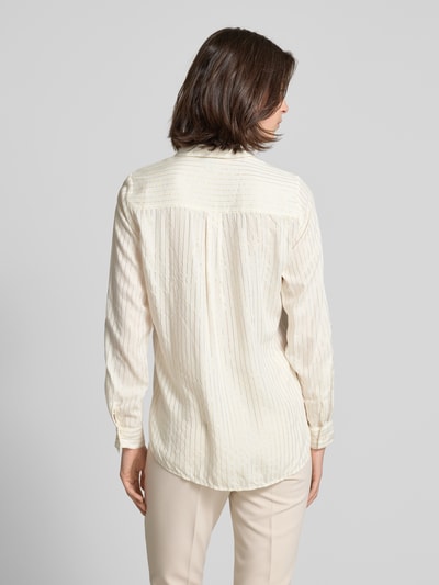 Vero Moda Regular fit overhemdblouse van pure viscose, model 'BUMPY' Wit - 5