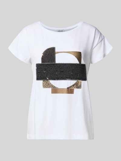 More & More T-shirt met pailletten Offwhite - 2