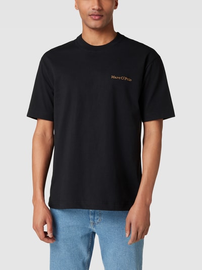 Marc O'Polo T-Shirt mit Label-Stitching Modell 'short sleeve' Black 4