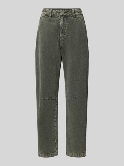 Productfoto, olijfgroene corduroy broek Barrel Fit Cordhose aus Baumwoll-Mix van Buena Vista, structuur met ribbels, Dames