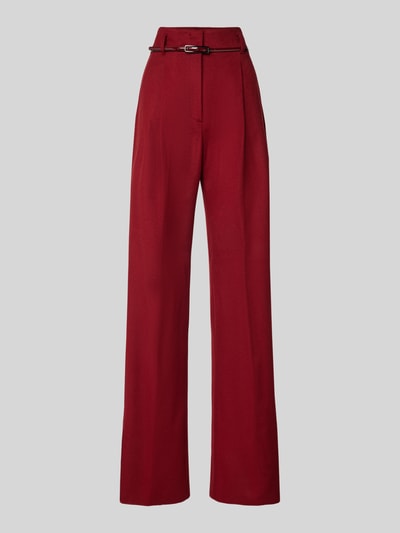 Max Mara Studio Bootcut fit stoffen broek van zuivere scheerwol, model 'ZAC' Bordeaux - 2