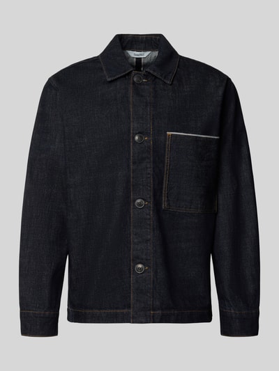 Produktfoto, Regular Fit Freizeithemd aus reiner Baumwolle Modell 'JOE SELVEDGE' von Selected, dunkles Denim mit sichtbarer Kontrastnaht, Herren Freizeithemd