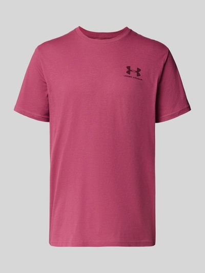 Under Armour T-shirt z nadrukiem z logo Bordowy 2
