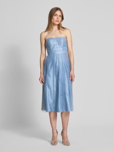 Laona Knielanges Cocktailkleid mit rückseitigem Schnürverschluss Hellblau 4