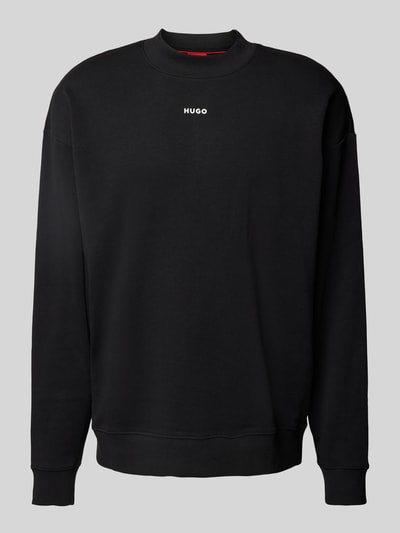 HUGO Oversized Sweatshirt mit Label-Print Modell 'Dapocrew' Black 2