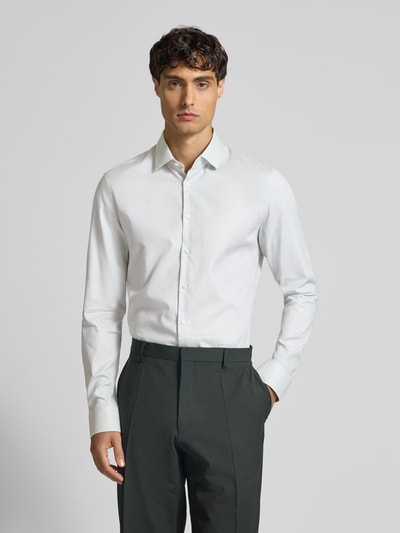 Jake*s Slim Fit Business-Hemd mit Kentkragen Hellgruen 4
