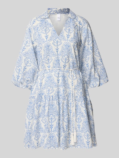 YAS Knielanges Kleid mit V-Ausschnitt Modell 'CINNI' Offwhite 2