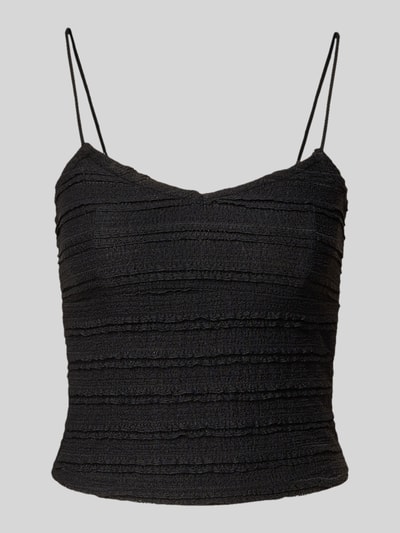 Only Shaped Fit Crop Top mit Spaghettiträger Modell 'GAYLE' Black 2