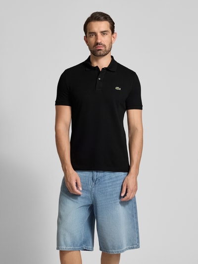 Lacoste Koszulka polo o kroju slim fit z czystej bawełny Czarny 4