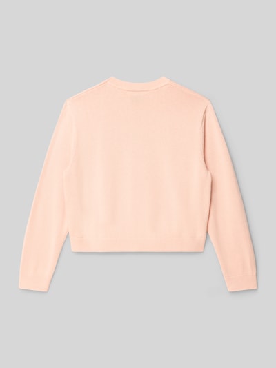 Calvin Klein Jeans Sweter z dzianiny z wyhaftowanym logo Brudnoróżowy 3