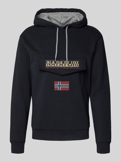 Napapijri Sweatshirt mit Label-Patch Modell 'BURGEE WINT' Black 2