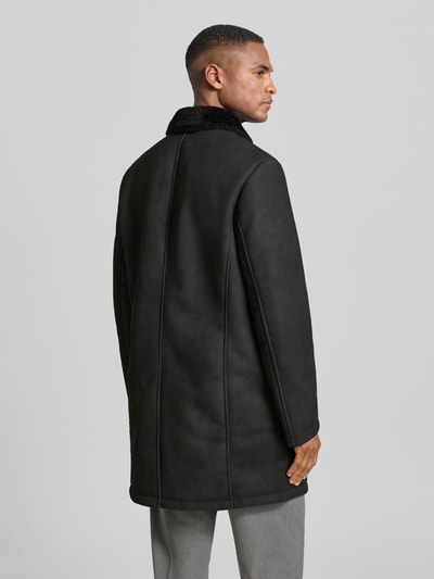 Cinque Lange jas met knoopsluiting, model 'LORD' Zwart - 5