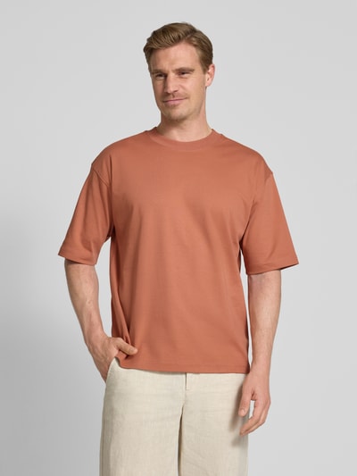 JAKE*S STUDIO MEN T-shirt met ronde hals Roestrood - 4