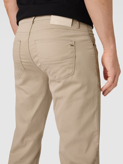 Brax Broek met labelpatch, model 'CADIZ' Beige - 3