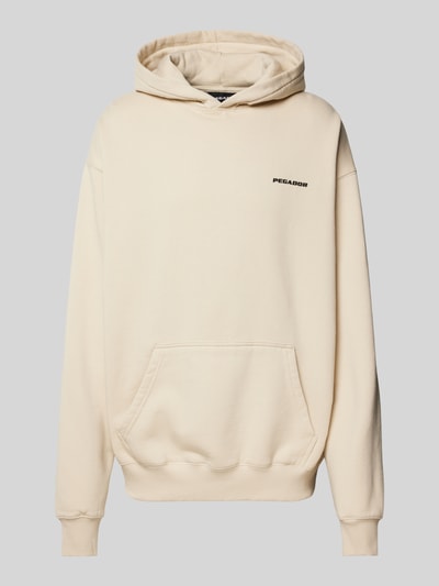 Pegador Oversized hoodie met labelprint Zand - 2