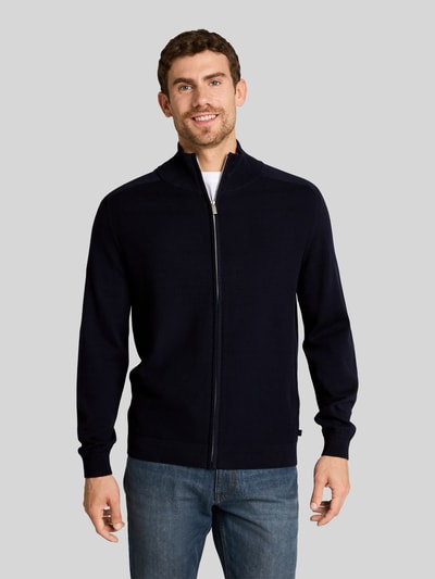 Tom Tailor Regular Fit Strickjacke aus reiner Baumwolle Marine 4