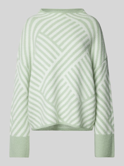 Someday Gebreide pullover met opstaande kraag en mohair, model 'Tonica' Mintgroen - 2