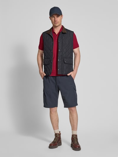 Napapijri Regular Fit Poloshirt mit Label-Stitching Modell 'elbas' Bordeaux 1