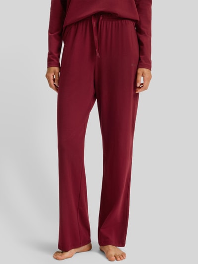 BOSS Regular Fit Pyjama-Hose aus Baumwoll-Mix Rot 4