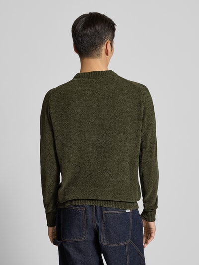 camel active Slim Fit Pullover in Strick-Optik Modell 'Chinile' Oliv 5