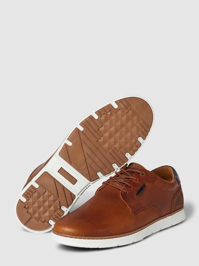 BULLBOXER Veterschoenen met structuurmotief Cognac - 5