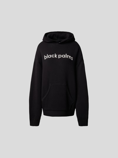 The Black Palms Oversized Hoodie in Strick-Optik Black 2