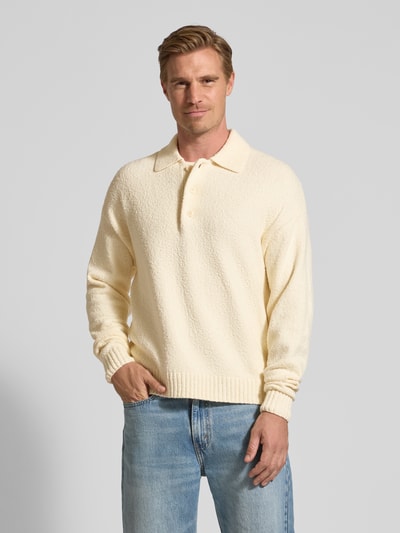 Drykorn Strickpullover mit Polokragen Modell 'BEKKET' Offwhite 4