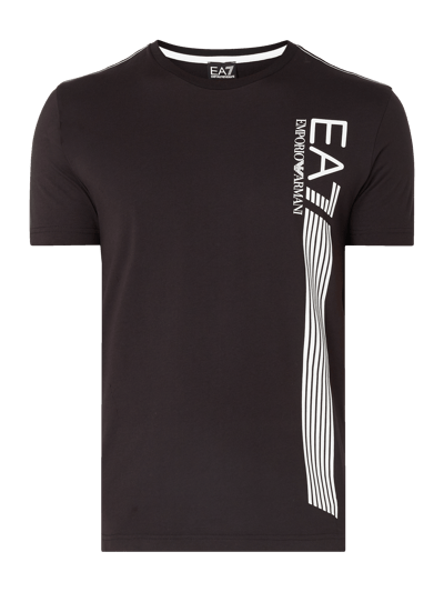 EA7 Emporio Armani T-Shirt mit gummiertem Logo-Print Black 2