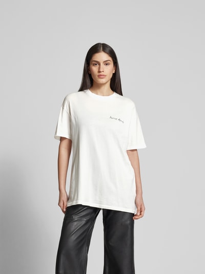 Anine Bing Oversized T-Shirt aus reiner Baumwolle Ecru 4