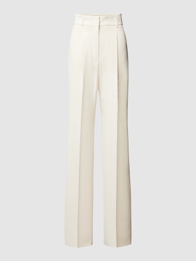 Max Mara Studio Spodnie materiałowe w kant model ‘LONTRA’ Złamany biały 2