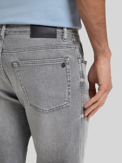 BOSS Orange Jeans o kroju regular fit z mieszanki bawełny model 'REMAINE' Jasnoszary 3