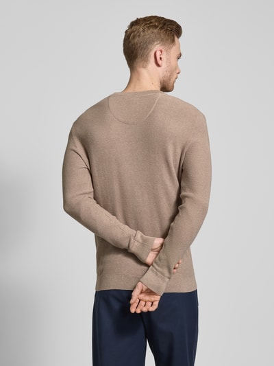 Tom Tailor Regular Fit Strickpullover aus reiner Baumwolle Mud 5