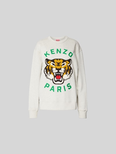 Kenzo Sweatshirt mit Label-Print Hellgrau 2