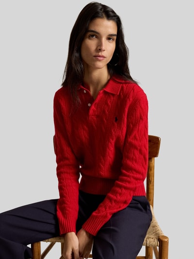 Polo Ralph Lauren Regular Fit Poloshirt aus Woll-Mix mit Kaschmir-Anteil Hellrot 6
