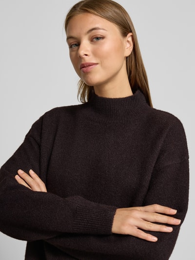 Neo Noir Relaxed Fit Strickpullover mit Woll-Anteil Modell 'Paulina' Dunkelbraun 3