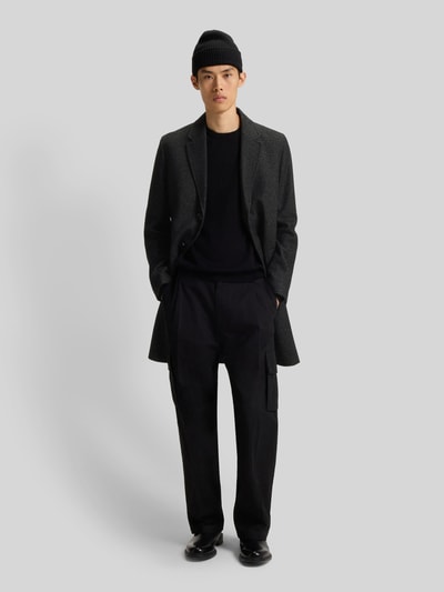 HUGO Regular Fit Wollmantel aus Twill Modell 'MALTE2541' Black 1
