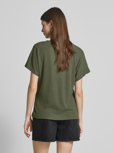 Soyaconcept T-shirt met V-hals, model 'Delia' Donkergroen - 5