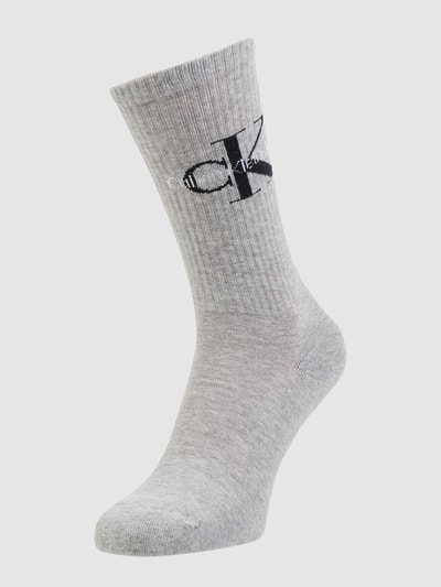 CK Calvin Klein Socken mit Logo Mittelgrau Melange 1