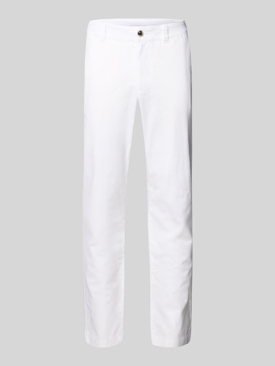 Tom Tailor Denim Slim fit linnen broek met katoen Offwhite - 2